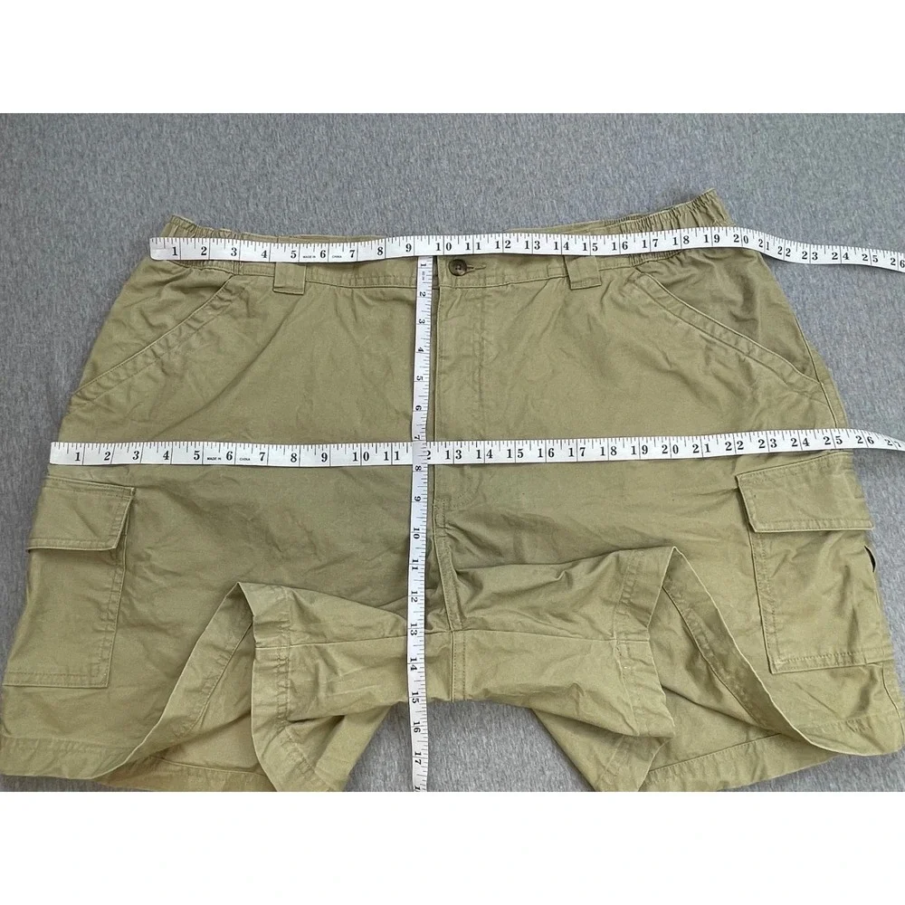 LL Bean Shorts Mens 42 Beige 100% Cotton Cargo Outdoor 6